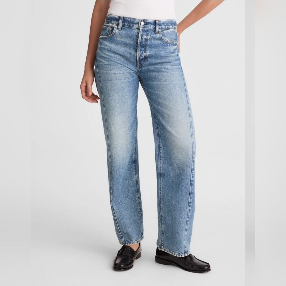 Madewell Pieced Barrel-Leg Jeans